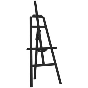 Easel Stand Black 53.5x95x127 cm Solid Wood Pine Vidaxl Easel Stand Black 53.5x95x127 cm Solid Wood Pine Vidaxl