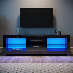 Elegant - tv Stand High Gloss Entire Front tv Cabinet 1600mm with Ambient Lights for 32 40 43 50 52 55 60 65 inch 4k tv Living Room and Bedroom Elegant - tv Stand High Gloss Entire Front tv Cabinet 1600mm with Ambient Lights for 32 40 43 50 52 55 60 65 inch 4k tv Living Room and Bedroom