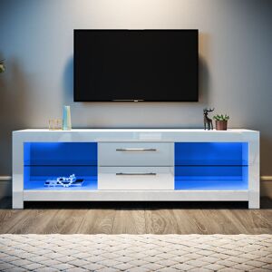 Elegant - tv Stand High Gloss Entire Front tv Cabinet 1600mm with Ambient Lights for 32 40 43 50 52 55 60 65 inch 4k tv Living Room and Bedroom Elegant - tv Stand High Gloss Entire Front tv Cabinet 1600mm with Ambient Lights for 32 40 43 50 52 55 60 65 inch 4k tv Living Room and Bedroom