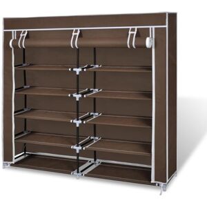 Fabric Shoe Cabinet with Cover 115 x 28 x 110 cm Brown Vidaxl Fabric Shoe Cabinet with Cover 115 x 28 x 110 cm Brown Vidaxl