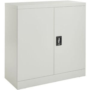 Mmt Furniture Designs Ltd - Grey Stainless Steel Filing cabinet with 1 Shelf - 2 Door Lockable Filing Cabinet - Metal Office Storage Cupboard Mmt Furniture Designs Ltd - Grey Stainless Steel Filing cabinet with 1 Shelf - 2 Door Lockable Filing Cabinet - Metal Office Storage Cupboard