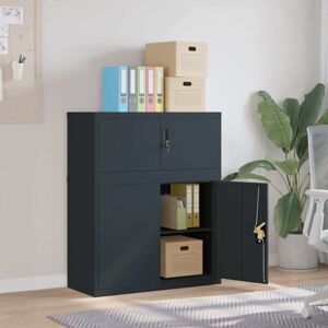 vidaXL Model 90x40x110cm Anthracite Steel File Cabinet vidaXL Model 90x40x110cm Anthracite Steel File Cabinet