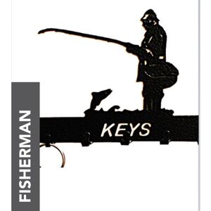 Fisherman Key Holder - Rack - Solid Steel - W15 x H9 cm - Black Fisherman Key Holder - Rack - Solid Steel - W15 x H9 cm - Black