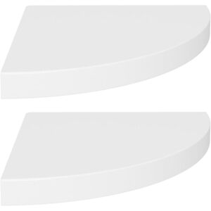 Floating Corner Shelves 2 pcs White 35x35x3.8 cm mdf Vidaxl Floating Corner Shelves 2 pcs White 35x35x3.8 cm mdf Vidaxl