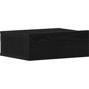 Floating Nightstand Black Oak 40x32x15 cm Engineered Wood vidaXL Floating Nightstand Black Oak 40x32x15 cm Engineered Wood vidaXL