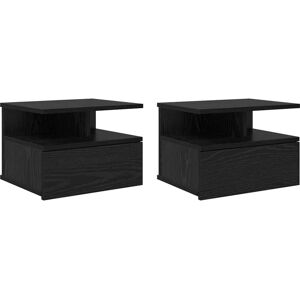 Vidaxl - Floating Nightstands 2 pcs Black Oak 40x31x27 cm Engineered Wood Vidaxl - Floating Nightstands 2 pcs Black Oak 40x31x27 cm Engineered Wood