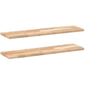 vidaXL Floating Shelves Brown 2 pcs Wall Storage vidaXL Floating Shelves Brown 2 pcs Wall Storage