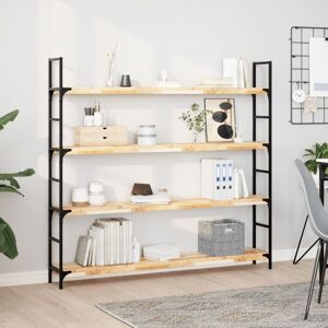 vidaXL Natural Wooden Floating Shelves 2pcs 140x20x4cm - Wall Storage vidaXL Natural Wooden Floating Shelves 2pcs 140x20x4cm - Wall Storage