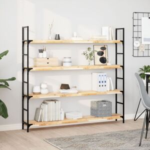 vidaXL 120x20x4 cm Floating Shelves Wall Storage 2pcs Natural vidaXL 120x20x4 cm Floating Shelves Wall Storage 2pcs Natural