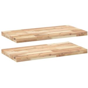 Floating Shelves 2 pcs 60x40x4 cm Untreated Solid Wood Acacia vidaXL Floating Shelves 2 pcs 60x40x4 cm Untreated Solid Wood Acacia vidaXL
