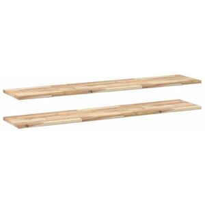 vidaXL Natural Acacia Floating Shelves Wall Storage - Floating Shelves vidaXL Natural Acacia Floating Shelves Wall Storage - Floating Shelves