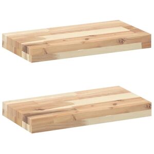 Floating Shelves 2 pcs 40x20x4 cm Untreated Solid Wood Acacia vidaXL Floating Shelves 2 pcs 40x20x4 cm Untreated Solid Wood Acacia vidaXL