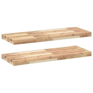 Floating Shelves 2 pcs 80x30x4 cm Untreated Solid Wood Acacia vidaXL Floating Shelves 2 pcs 80x30x4 cm Untreated Solid Wood Acacia vidaXL