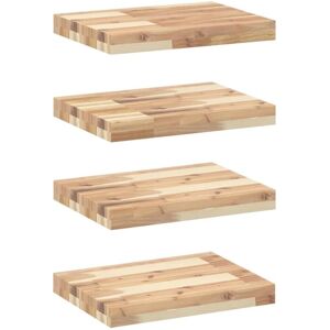 Floating Shelves 4 pcs 60x30x4 cm Untreated Solid Wood Acacia vidaXL Floating Shelves 4 pcs 60x30x4 cm Untreated Solid Wood Acacia vidaXL