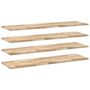 vidaXL Floating Shelves 4 pcs 140x40x2 cm Untreated Solid Wood Acacia - Floating Shelves vidaXL Floating Shelves 4 pcs 140x40x2 cm Untreated Solid Wood Acacia - Floating Shelves