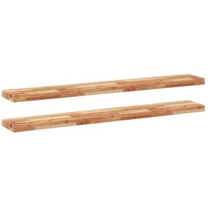 Floating Shelves 2 pcs 120x20x4 cm Oil Finished Solid Wood Acacia vidaXL Floating Shelves 2 pcs 120x20x4 cm Oil Finished Solid Wood Acacia vidaXL