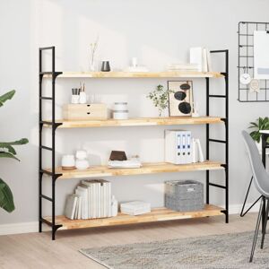 vidaXL Natural Solid Wood Floating Shelves 140x30x4 cm - Wall Storage vidaXL Natural Solid Wood Floating Shelves 140x30x4 cm - Wall Storage