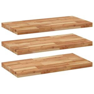 Floating Shelves 3 pcs 60x40x4 cm Oil Finished Solid Wood Acacia vidaXL Floating Shelves 3 pcs 60x40x4 cm Oil Finished Solid Wood Acacia vidaXL