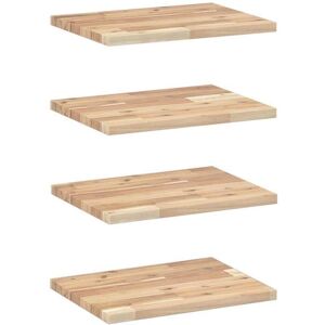 Floating Shelves 4 pcs 40x30x2 cm Untreated Solid Wood Acacia vidaXL Floating Shelves 4 pcs 40x30x2 cm Untreated Solid Wood Acacia vidaXL