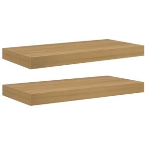 Wall Shelf 2 pcs Brown 50 x 23 x 4 cm Engineered Wood vidaXL Wall Shelf 2 pcs Brown 50 x 23 x 4 cm Engineered Wood vidaXL