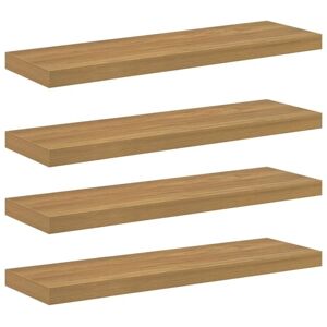 Wall Shelf 4 pcs Brown 80 x 23.5 x 4 cm Engineered Wood vidaXL Wall Shelf 4 pcs Brown 80 x 23.5 x 4 cm Engineered Wood vidaXL