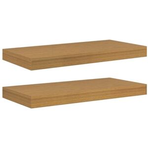 Wall Shelf 2 pcs Beige 50 x 23 x 4 cm Engineered Wood vidaXL Wall Shelf 2 pcs Beige 50 x 23 x 4 cm Engineered Wood vidaXL