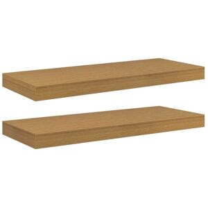 Wall Shelf 2 pcs Beige 60 x 23.5 x 4 cm Engineered Wood vidaXL Wall Shelf 2 pcs Beige 60 x 23.5 x 4 cm Engineered Wood vidaXL