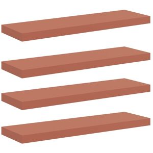 Wall Shelf 4 pcs Red 90 x 23.5 x 4 cm Engineered Wood vidaXL Wall Shelf 4 pcs Red 90 x 23.5 x 4 cm Engineered Wood vidaXL