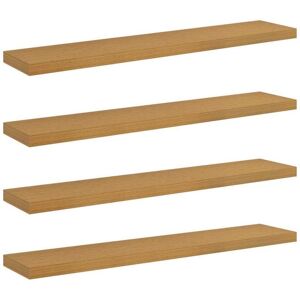 Wall Shelf 4 pcs Beige 120 x 23.5 x 4 cm Engineered Wood vidaXL Wall Shelf 4 pcs Beige 120 x 23.5 x 4 cm Engineered Wood vidaXL
