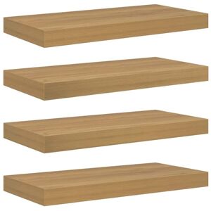 Wall Shelf 4 pcs Brown 50 x 23 x 4 cm Engineered Wood vidaXL Wall Shelf 4 pcs Brown 50 x 23 x 4 cm Engineered Wood vidaXL