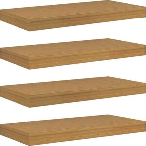 Wall Shelf 4 pcs Beige 50 x 23.5 x 4 cm Engineered Wood vidaXL Wall Shelf 4 pcs Beige 50 x 23.5 x 4 cm Engineered Wood vidaXL