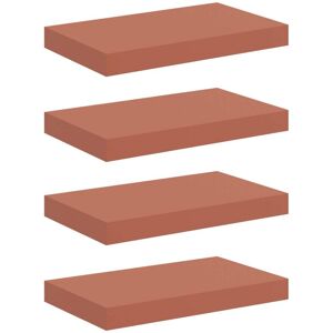 Wall Shelf 4 pcs Red 40 x 23.5 x 4 cm Engineered Wood vidaXL Wall Shelf 4 pcs Red 40 x 23.5 x 4 cm Engineered Wood vidaXL