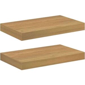 Wall Shelf 2 pcs Brown 40 x 23.5 x 4 cm Engineered Wood vidaXL Wall Shelf 2 pcs Brown 40 x 23.5 x 4 cm Engineered Wood vidaXL