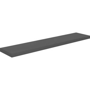 Floating Wall Shelf High Gloss Grey 120x23.5x3.8 cm mdf Vidaxl Floating Wall Shelf High Gloss Grey 120x23.5x3.8 cm mdf Vidaxl