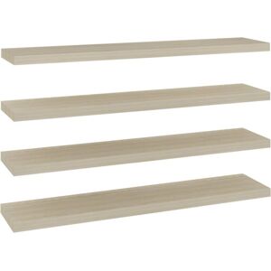 Floating Wall Shelves 4 pcs Oak 120x23.5x3.8 cm mdf Vidaxl Floating Wall Shelves 4 pcs Oak 120x23.5x3.8 cm mdf Vidaxl