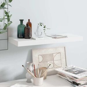 Floating Wall Shelf High Gloss White 60x23.5x3.8 cm MDF vidaXL Floating Wall Shelf High Gloss White 60x23.5x3.8 cm MDF vidaXL