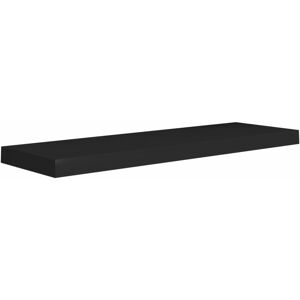 Floating Wall Shelf Black 80x23.5x3.8 cm mdf Vidaxl Floating Wall Shelf Black 80x23.5x3.8 cm mdf Vidaxl