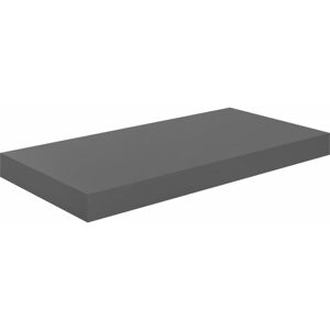 Floating Wall Shelf High Gloss Grey 50x23x3.8 cm mdf Vidaxl Floating Wall Shelf High Gloss Grey 50x23x3.8 cm mdf Vidaxl