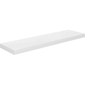 Floating Wall Shelf High Gloss White 90x23.5x3.8 cm mdf Vidaxl Floating Wall Shelf High Gloss White 90x23.5x3.8 cm mdf Vidaxl