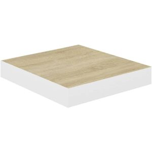 Floating Wall Shelf Oak and White 23x23.5x3.8 cm mdf Vidaxl Floating Wall Shelf Oak and White 23x23.5x3.8 cm mdf Vidaxl