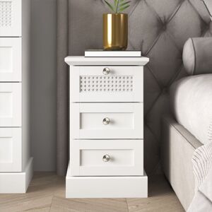 Galano - Catalina 3 drawer bedside - 35cm w x 39.5cm d x 59.2cm h ,Side table storage oraganizer for bedroom, Living room - White Galano - Catalina 3 drawer bedside - 35cm w x 39.5cm d x 59.2cm h ,Side table storage oraganizer for bedroom, Living room - White