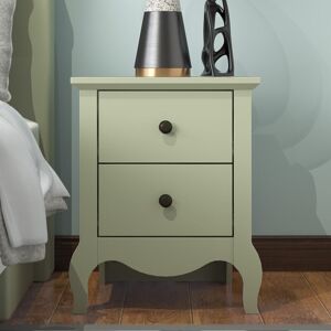 GALANO Stella 2 drawer bedside - 44.6cm L X 39.5cm W X 54.5cm H, Side table ,Storage oraganizer for bedroom, Living room - Sage green GALANO Stella 2 drawer bedside - 44.6cm L X 39.5cm W X 54.5cm H, Side table ,Storage oraganizer for bedroom, Living room - Sage green