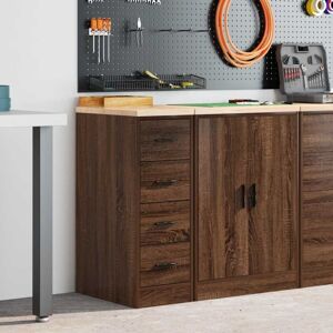 Vidaxl - Garage Storage Cabinet Brown Oak 30x51x85 cm Solid Wood Pine Vidaxl - Garage Storage Cabinet Brown Oak 30x51x85 cm Solid Wood Pine