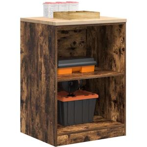 Vidaxl - Garage Storage Cabinet Smoked Oak 60x51x85 cm Solid Wood Pine Vidaxl - Garage Storage Cabinet Smoked Oak 60x51x85 cm Solid Wood Pine