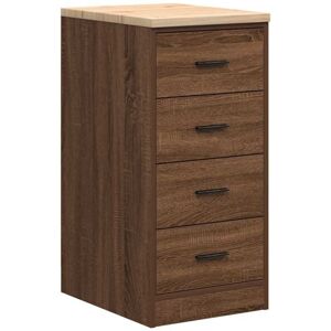 Vidaxl - Garage Storage Cabinet Brown Oak 40x51x85 cm Solid Wood Pine Vidaxl - Garage Storage Cabinet Brown Oak 40x51x85 cm Solid Wood Pine