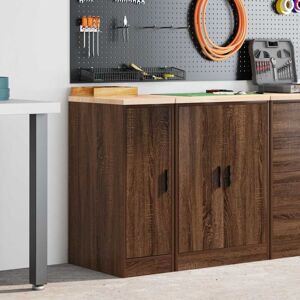Vidaxl - Garage Storage Cabinet Brown Oak 30x51x85 cm Solid Wood Pine Vidaxl - Garage Storage Cabinet Brown Oak 30x51x85 cm Solid Wood Pine