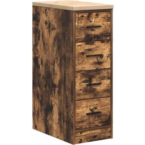 Vidaxl - Garage Storage Cabinet Smoked Oak 30x51x85 cm Solid Wood Pine Vidaxl - Garage Storage Cabinet Smoked Oak 30x51x85 cm Solid Wood Pine