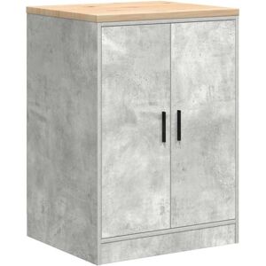 Vidaxl - Garage Storage Cabinet Concrete Grey 60x51x85 cm Solid Wood Pine Vidaxl - Garage Storage Cabinet Concrete Grey 60x51x85 cm Solid Wood Pine