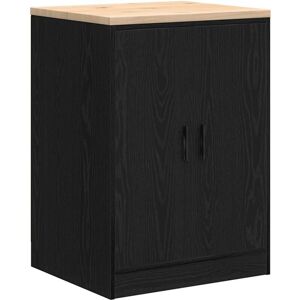 Garage Storage Cabinet Black 60x51x85 cm Solid Wood Pine vidaXL Garage Storage Cabinet Black 60x51x85 cm Solid Wood Pine vidaXL