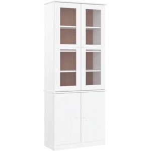 Vidaxl - Glass Display Cabinet alta White 77x35x186.5 cm Solid Wood Pine Vidaxl - Glass Display Cabinet alta White 77x35x186.5 cm Solid Wood Pine